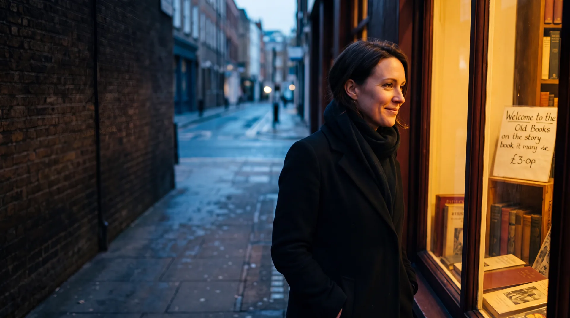 One woman stopped at a storefront window, reading something that was clearly written for her.
